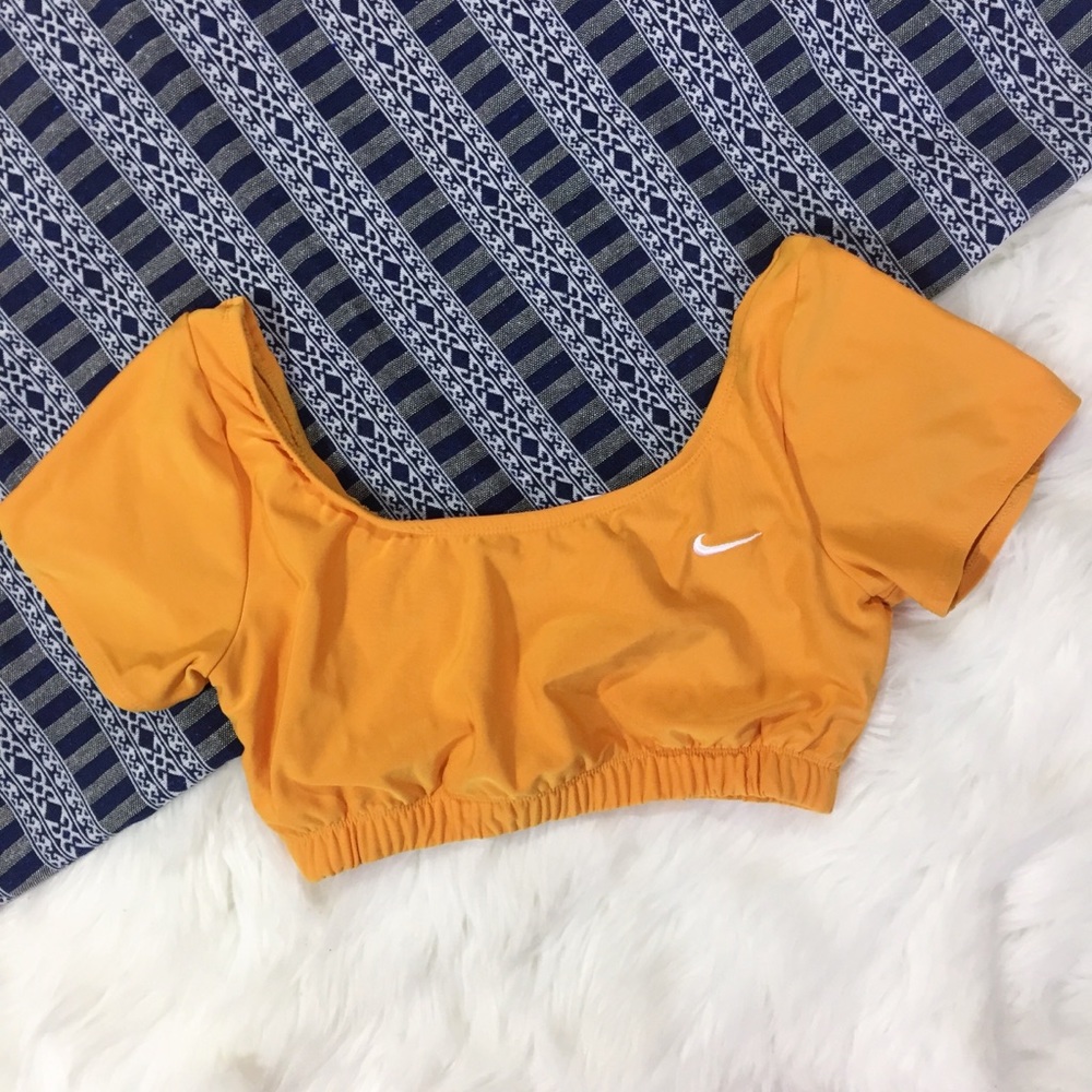 Vintage Nike Bralette Crop Top Sleeved Top Rare